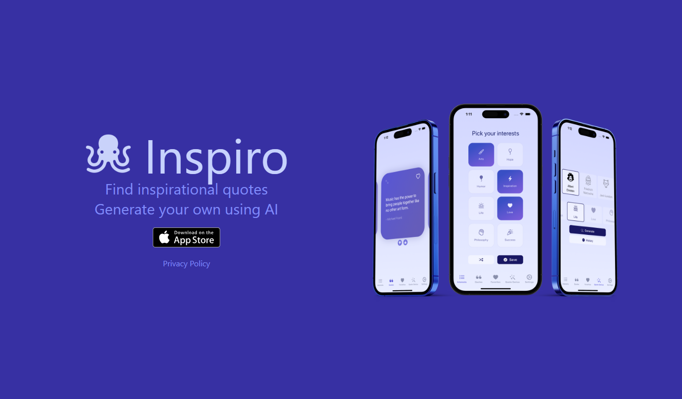 Inspiro app screenshot