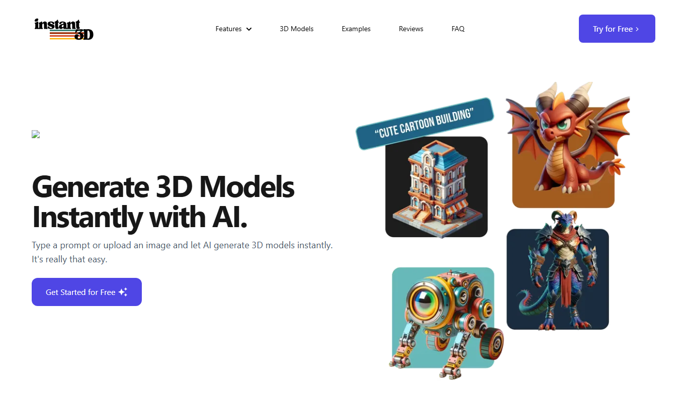 Instant3d.ai app screenshot