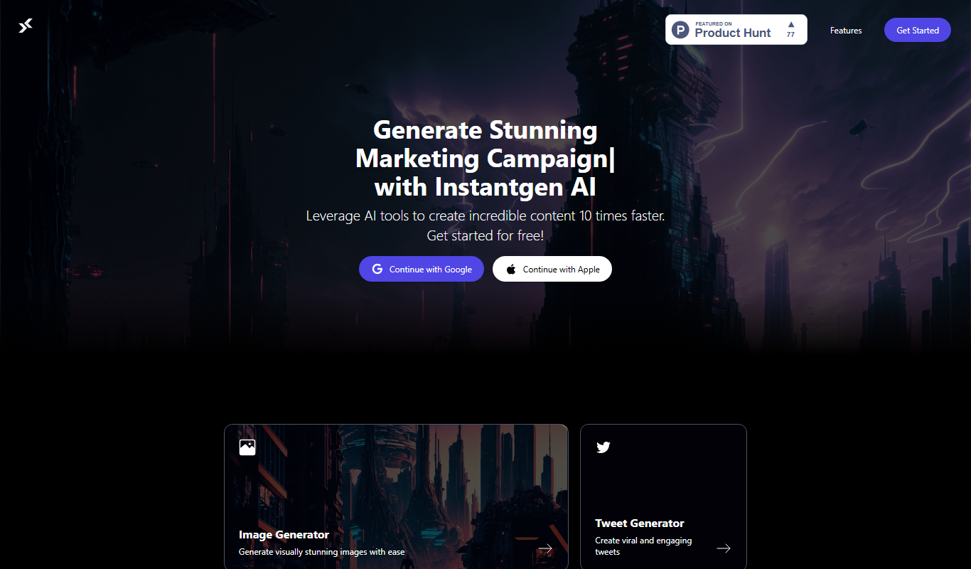 Instantgen AI app screenshot
