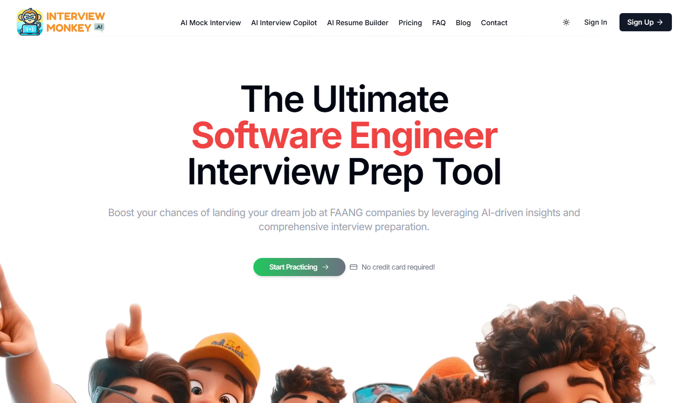 Interview Monkey AI app screenshot