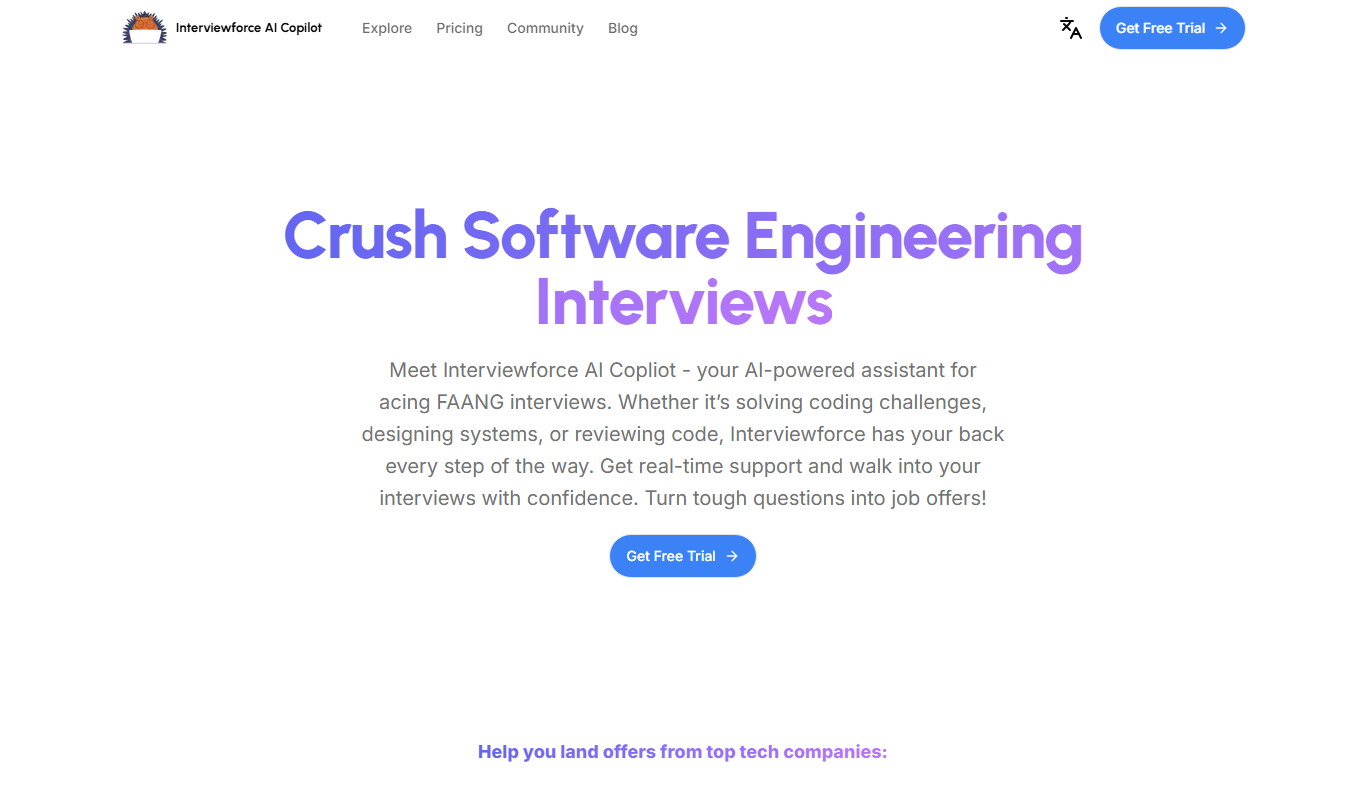 Interviewforce app screenshot