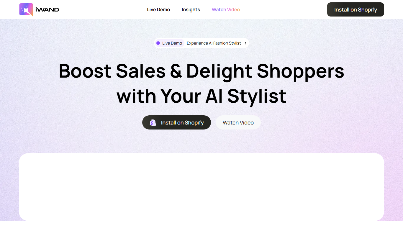 Iwand style app screenshot