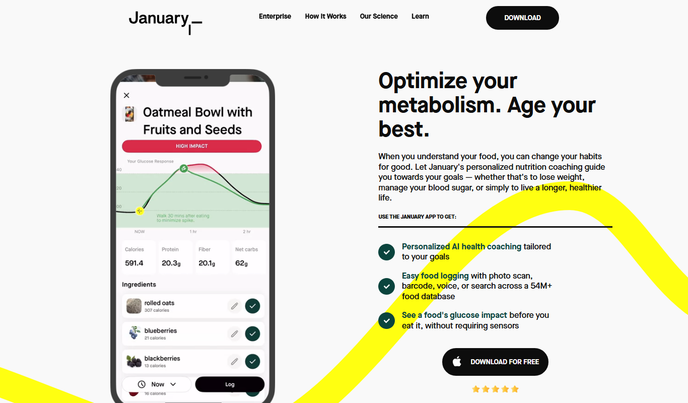 Screenshot of the january.ai interface