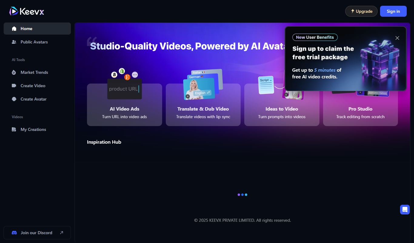 Keevx app screenshot