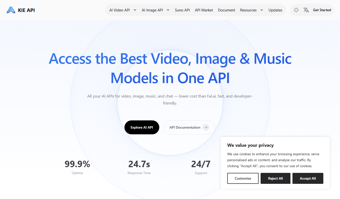 Kie.ai: Affordable & Secure DeepSeek R1 API app screenshot