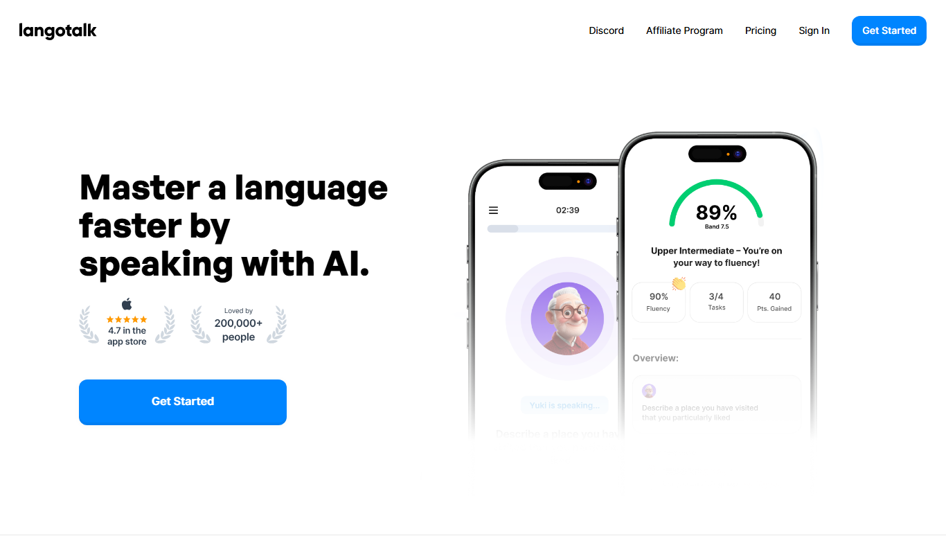 LangoTalk app screenshot