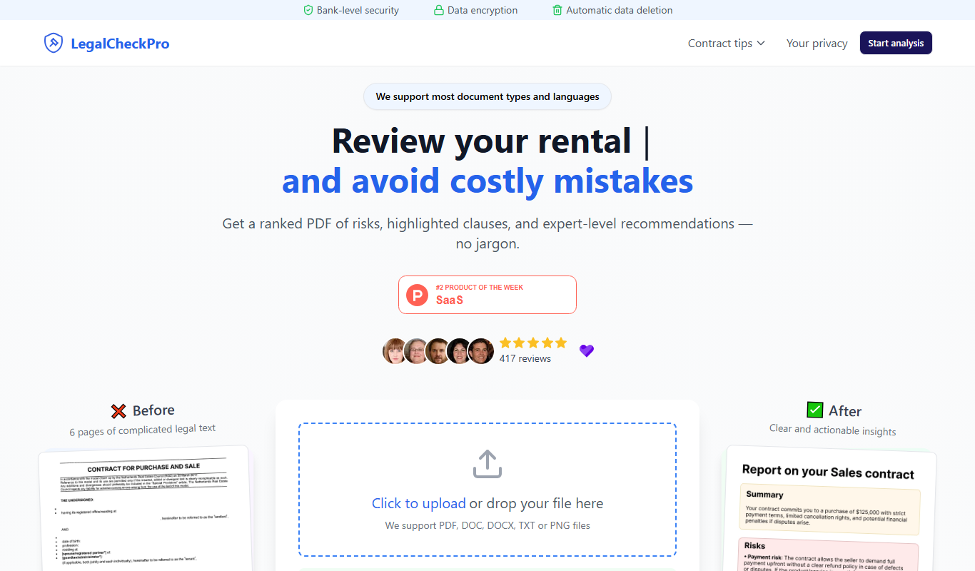 LegalCheckPro app screenshot