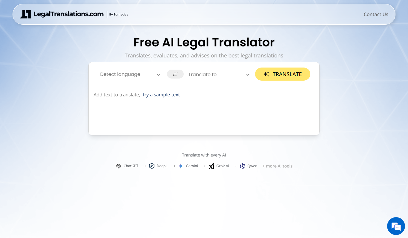 LegalTranslations.com app screenshot