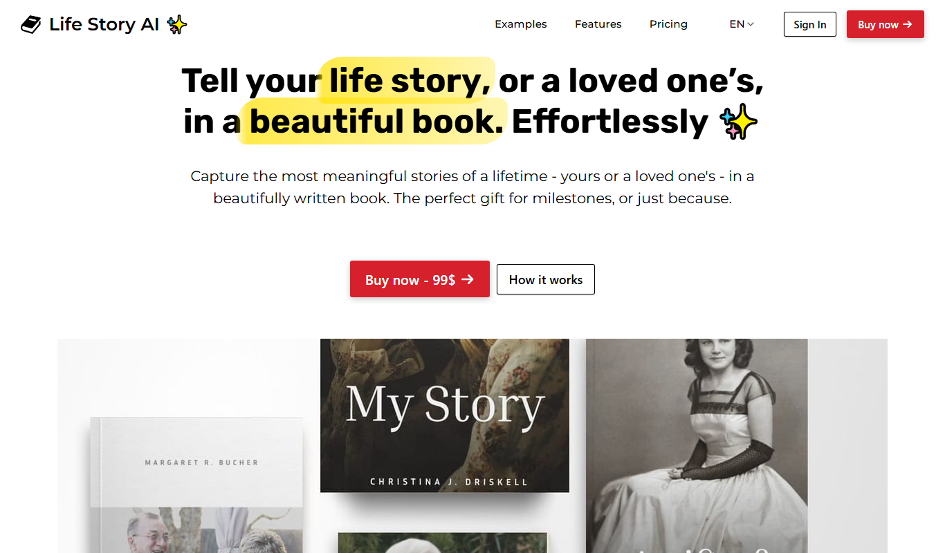 Life Story AI app screenshot