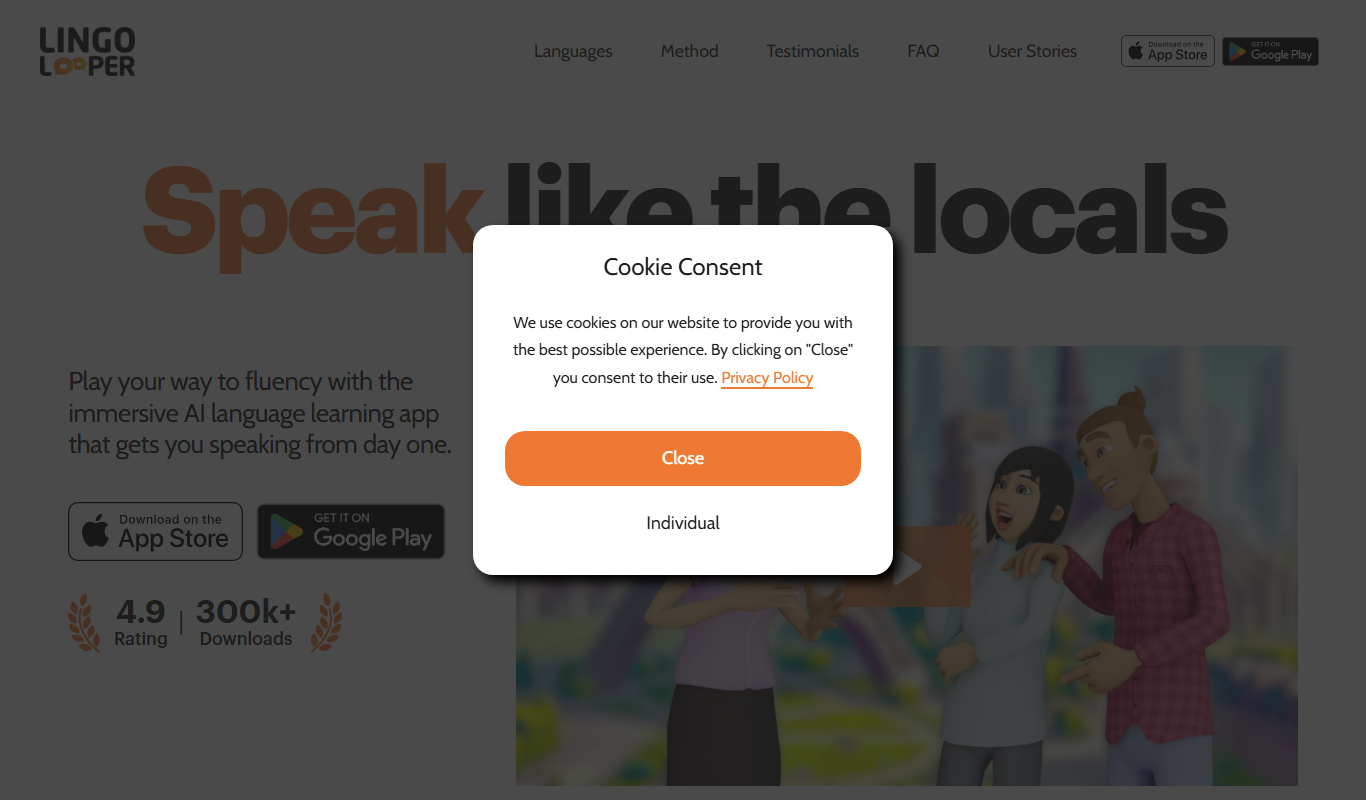LingoLooper app screenshot