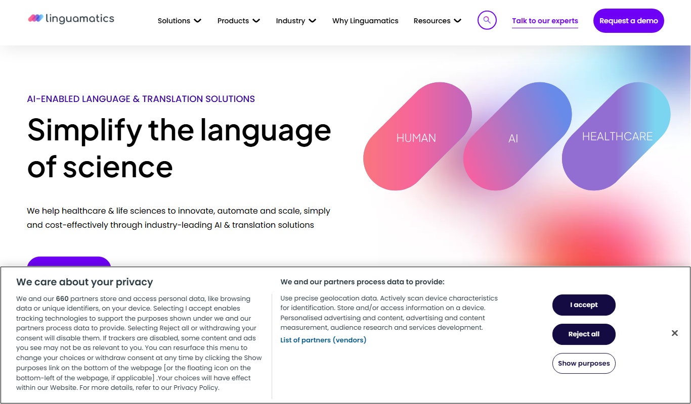 linguamatics.com app screenshot