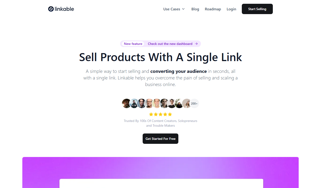 Linkable app screenshot