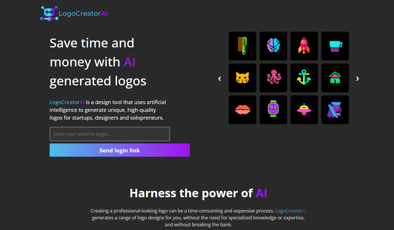 LogoCreatorAI app screenshot