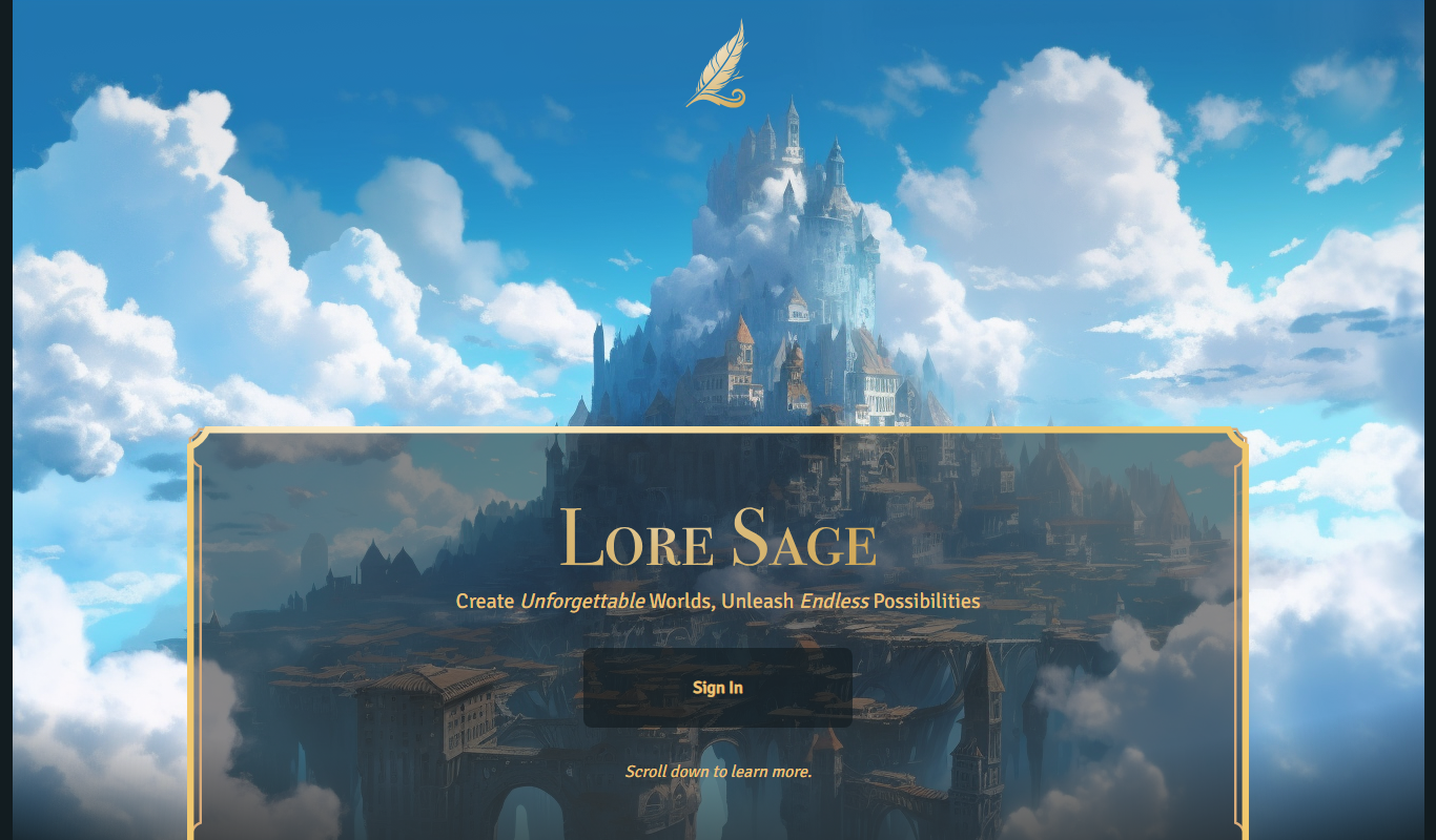 Lore Sage app screenshot