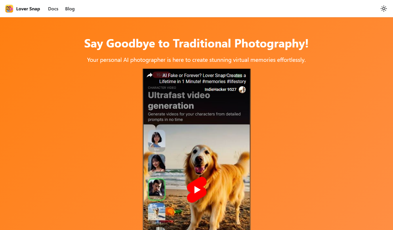 Screenshot of Lover Snap app interface showing private photo sharing