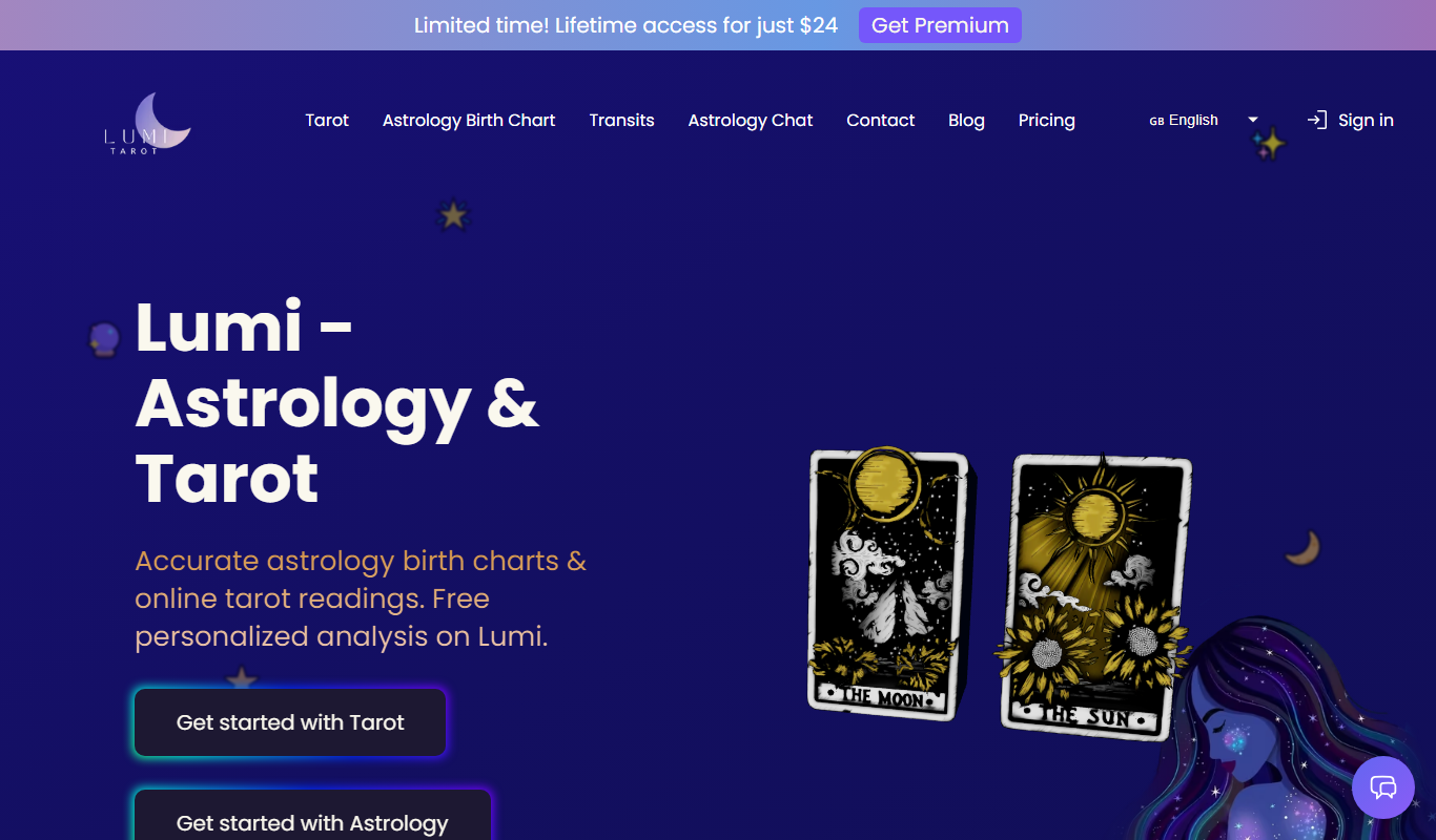 Lumi Tarot app screenshot