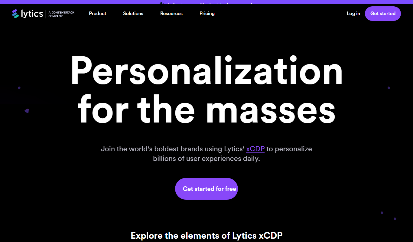 Lytics Customer Data Platform (CDP) app screenshot