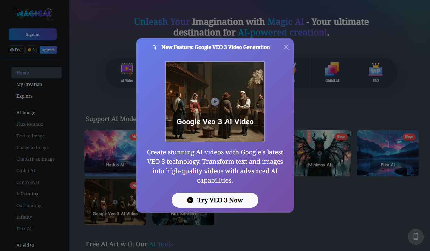 MagicAI app screenshot