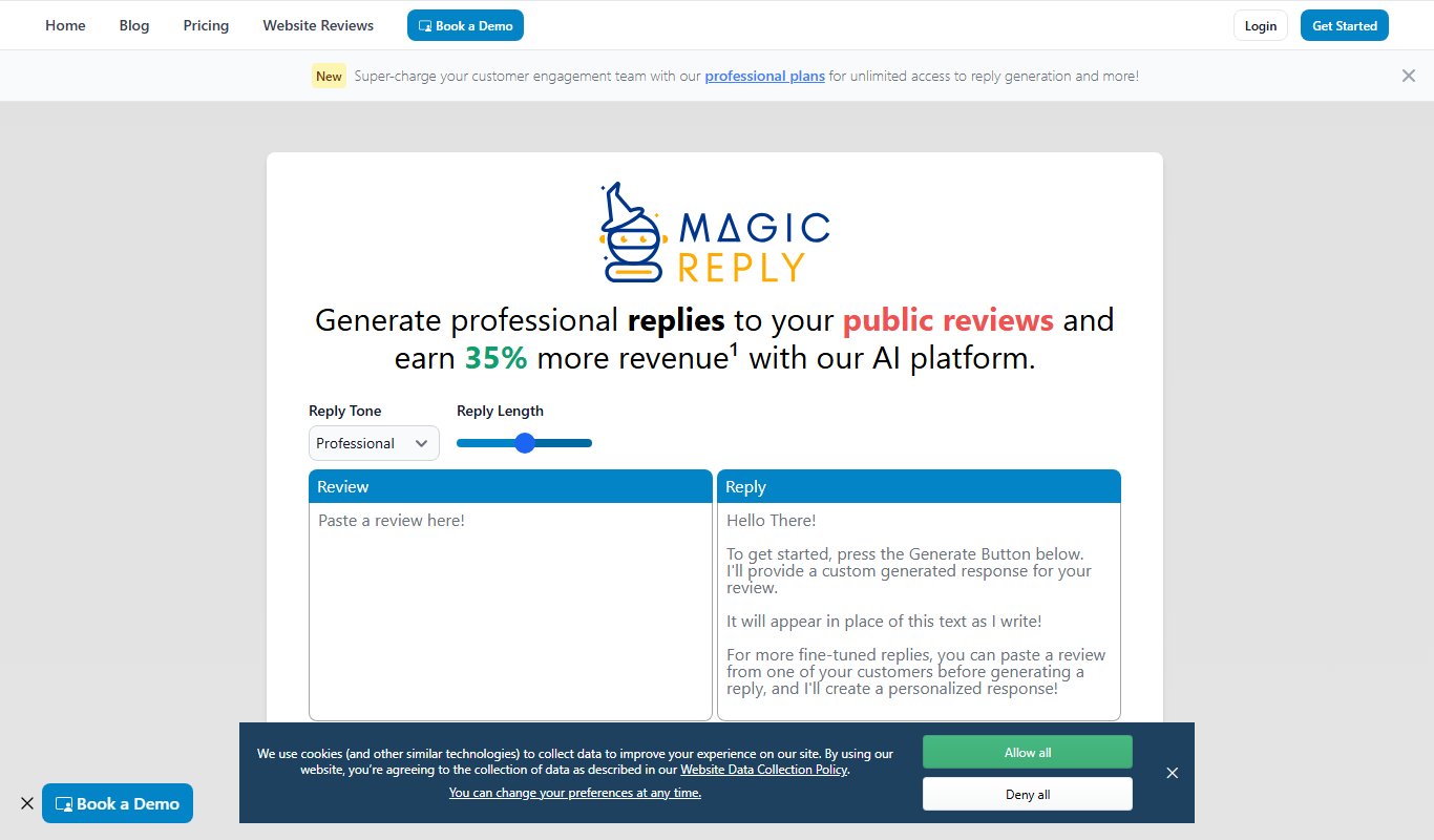 MagicReply AI app screenshot