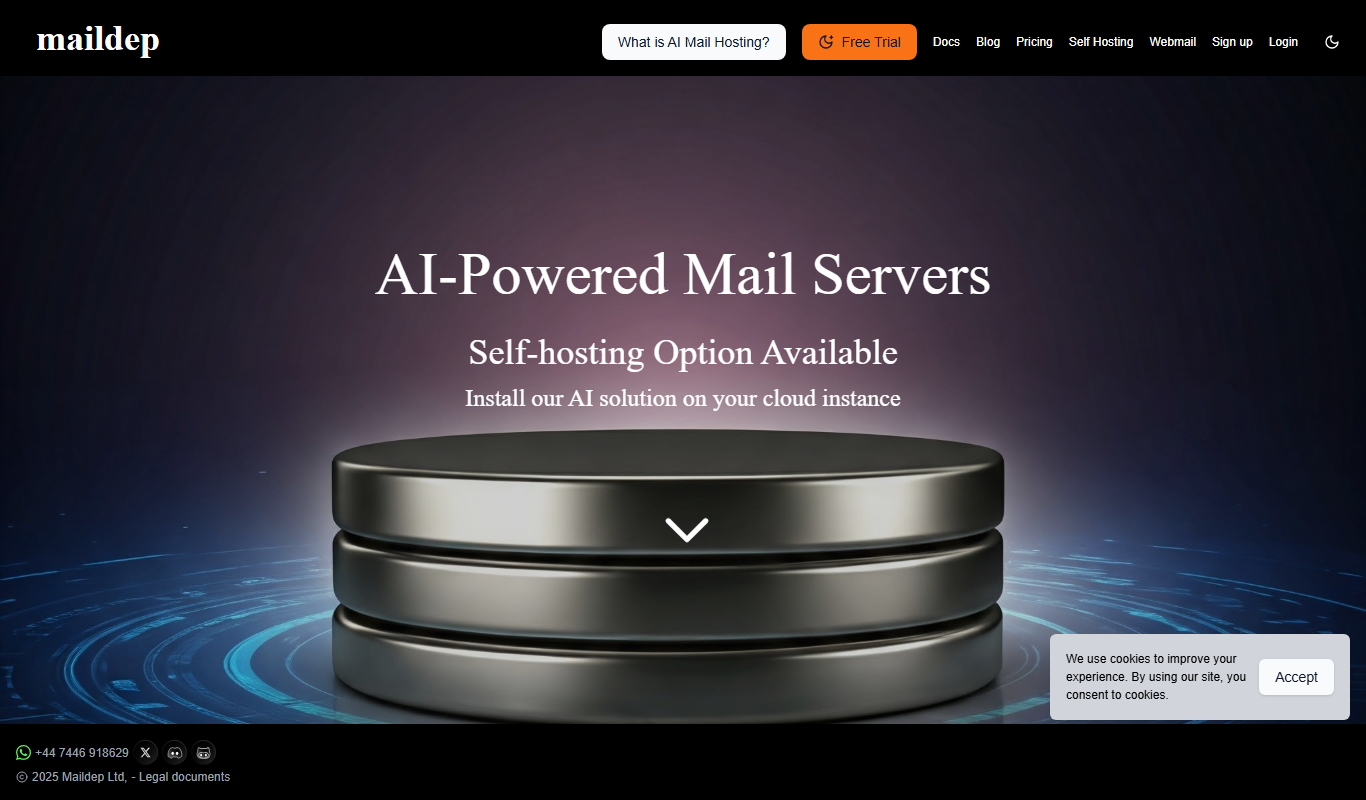 Maildep app screenshot