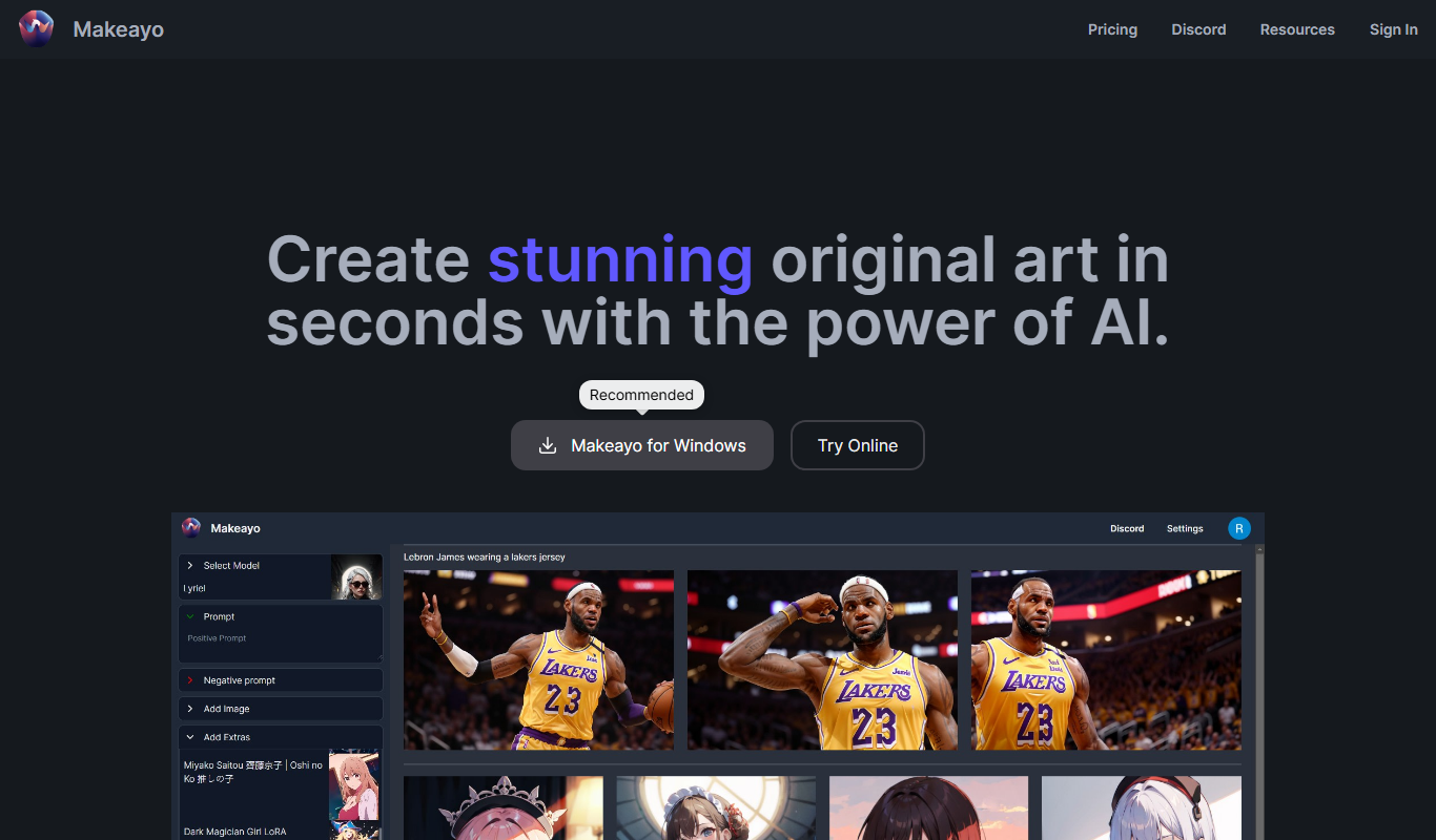 Makeayo app screenshot