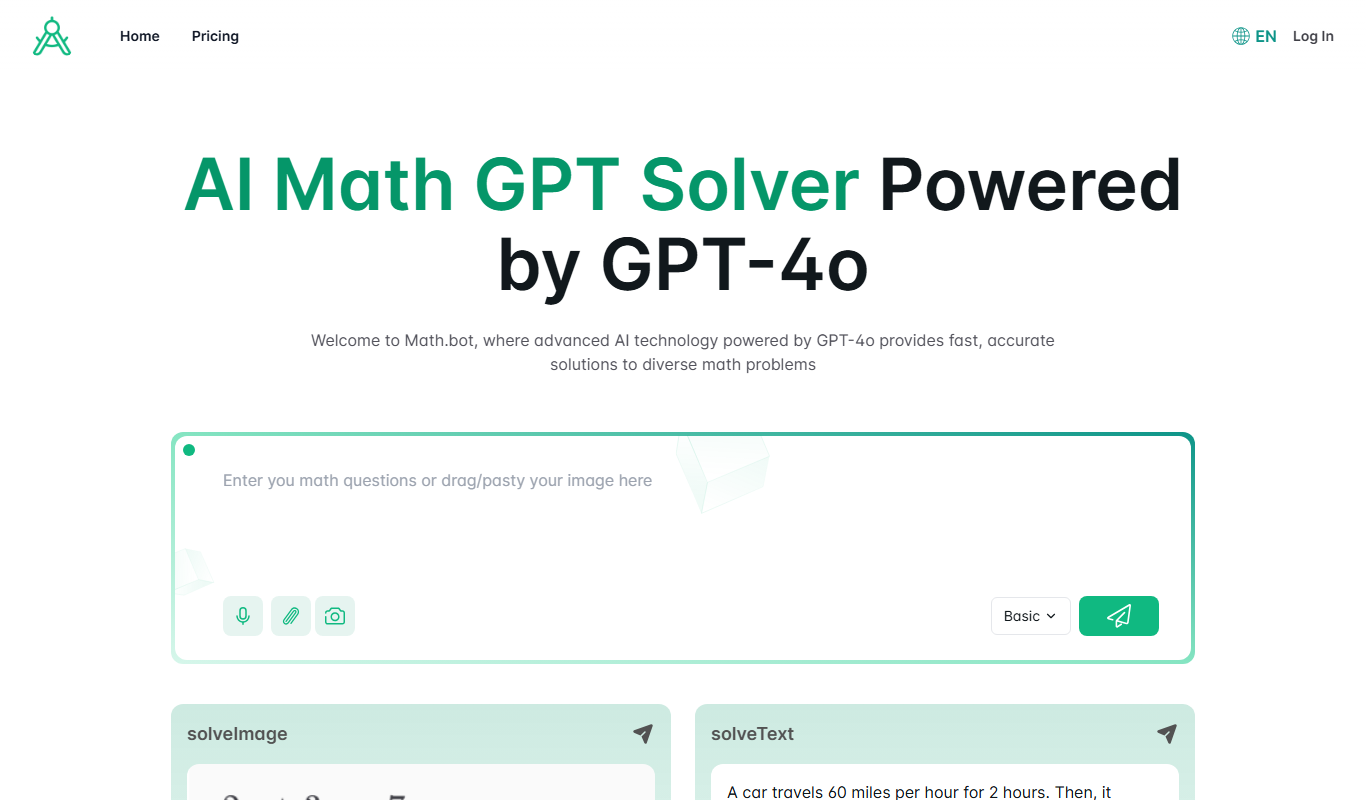 Math.bot: AI Math Solver by GPT-4o app screenshot