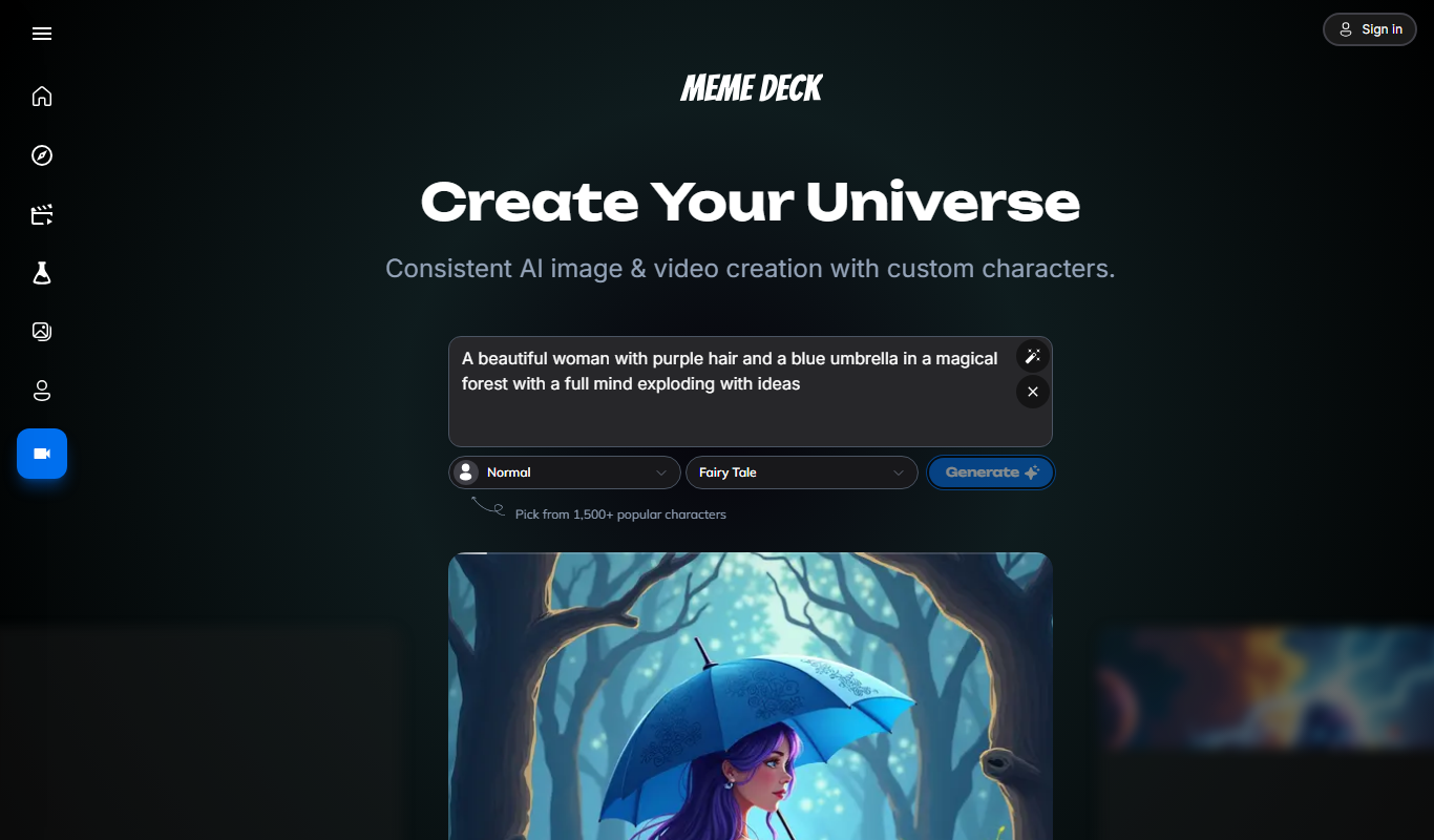 MemeDeck app screenshot