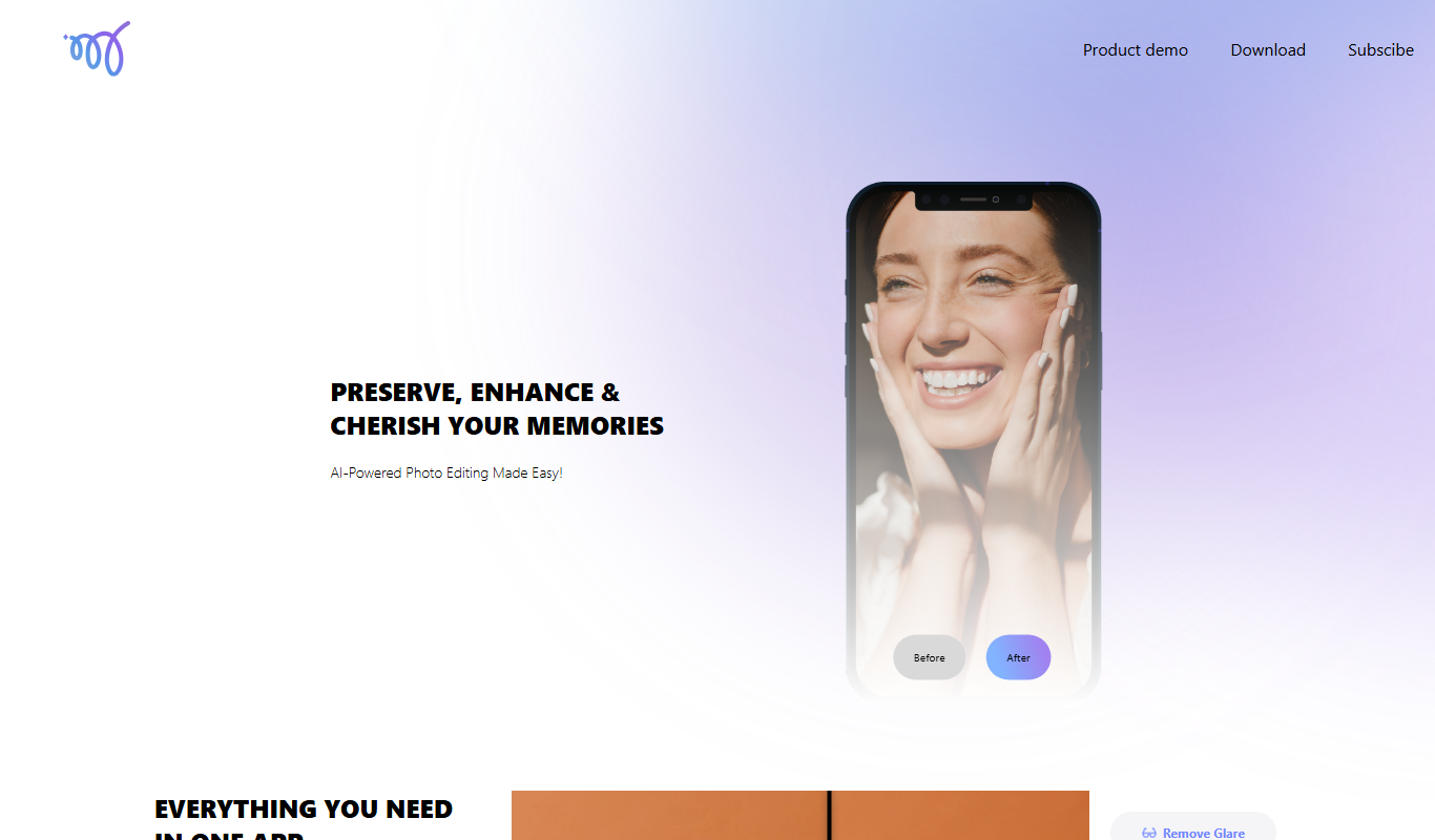Mems AI Photo Enhancer app screenshot