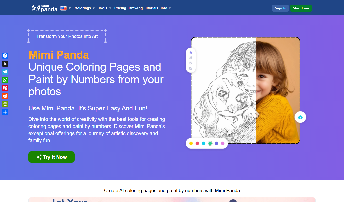 Mimi Panda AI app screenshot