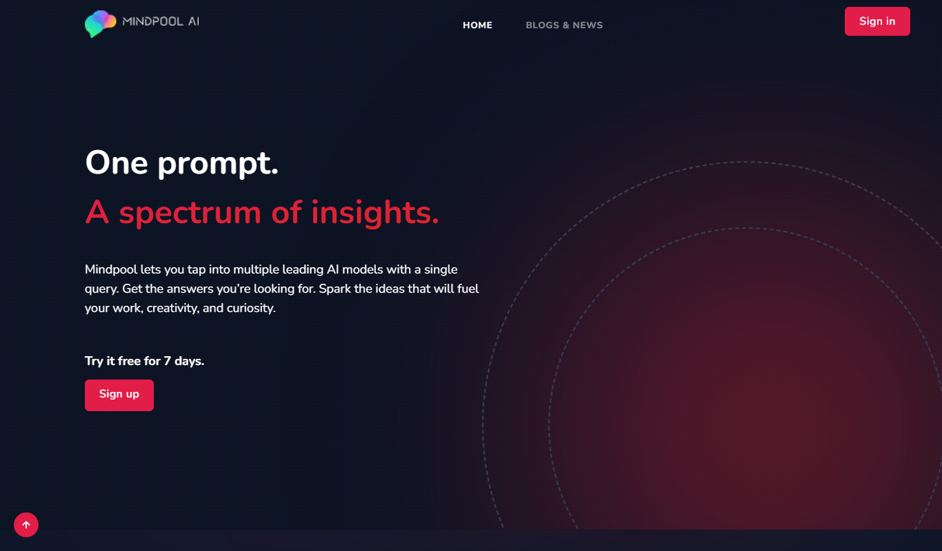 Mindpool AI – Beta app screenshot