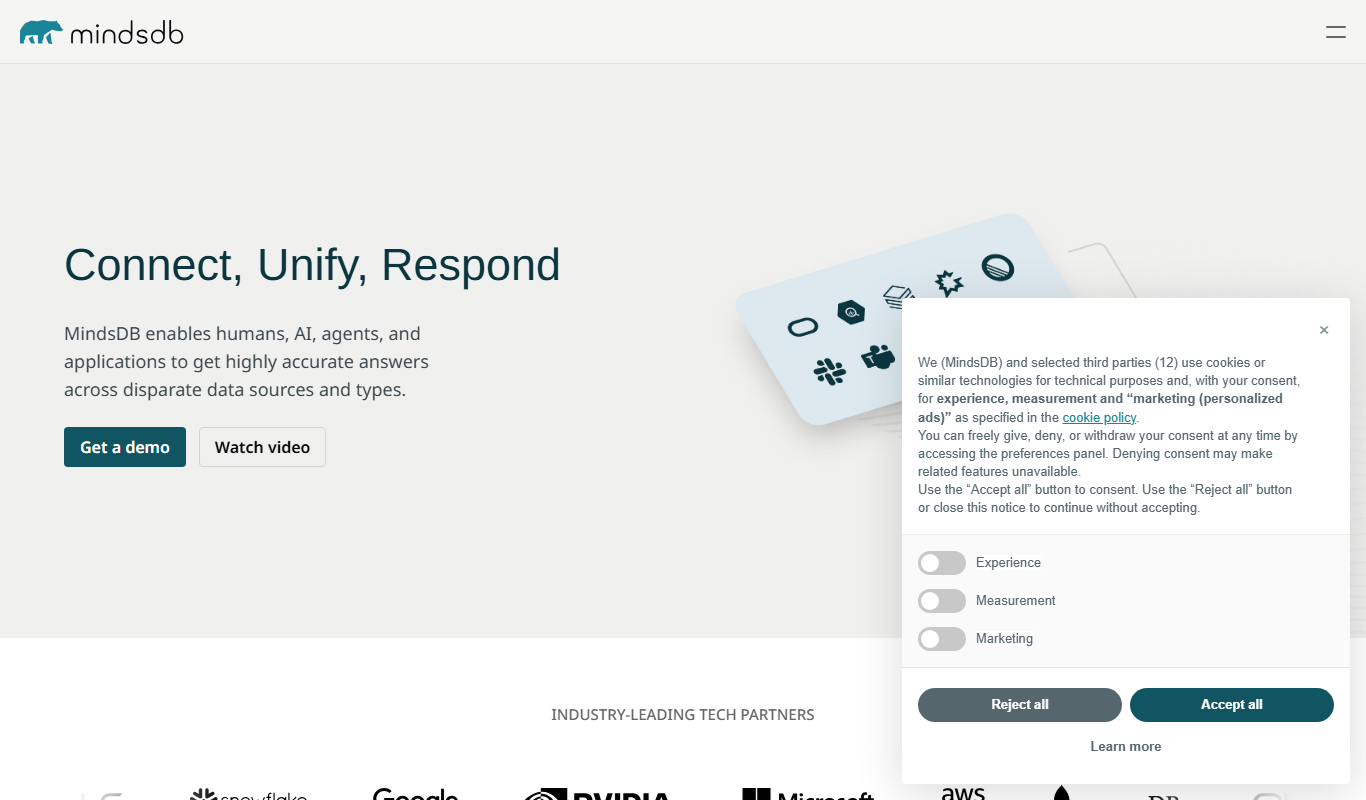MindsDB app screenshot