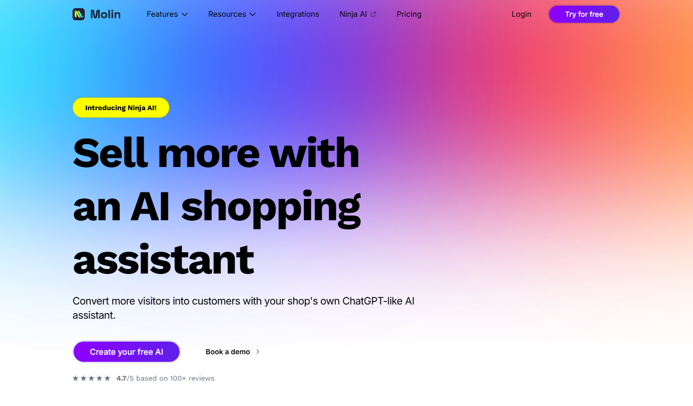 Molin AI app screenshot