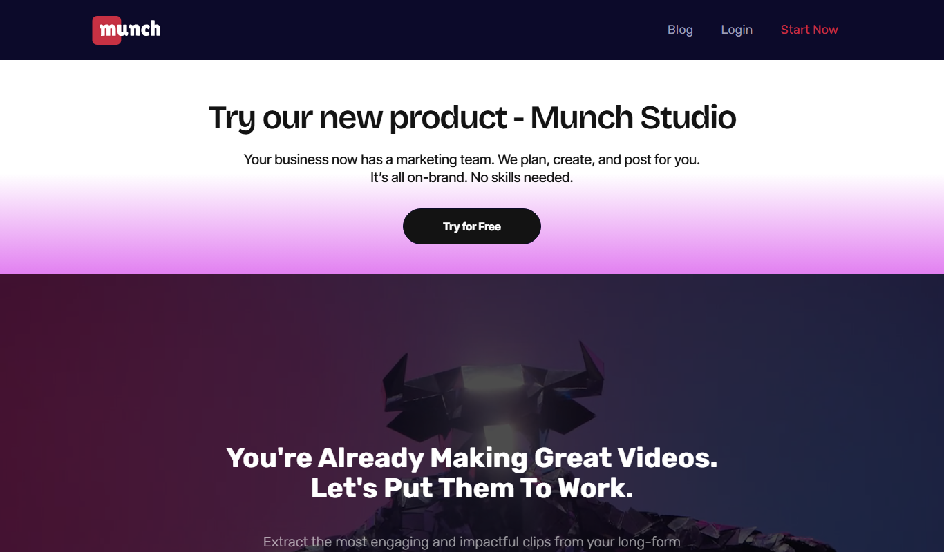 Munch app screenshot