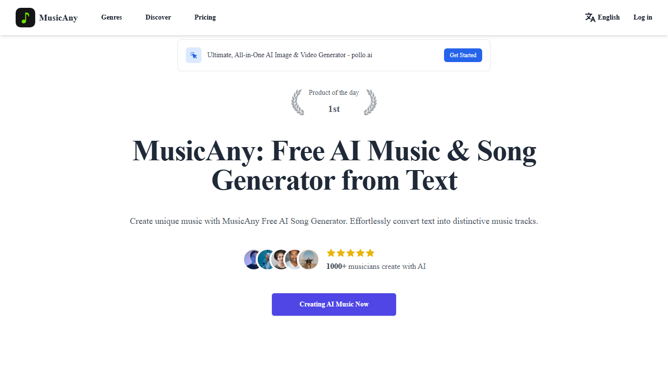 MusicAny app screenshot