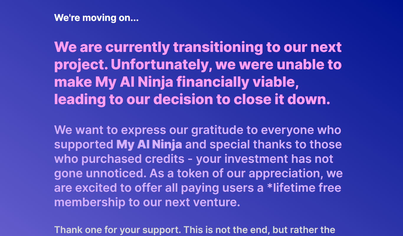 My AI Ninja app screenshot