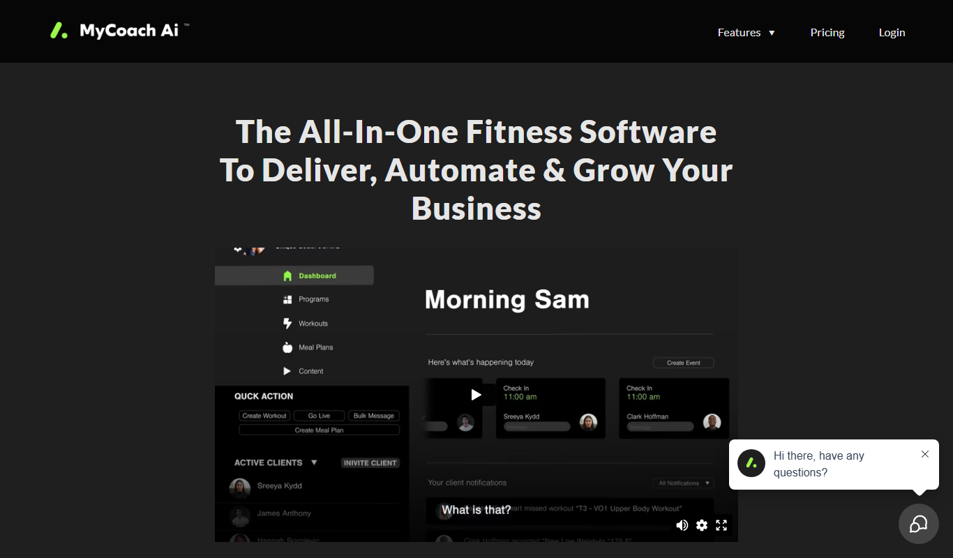 mycoachai.com app screenshot