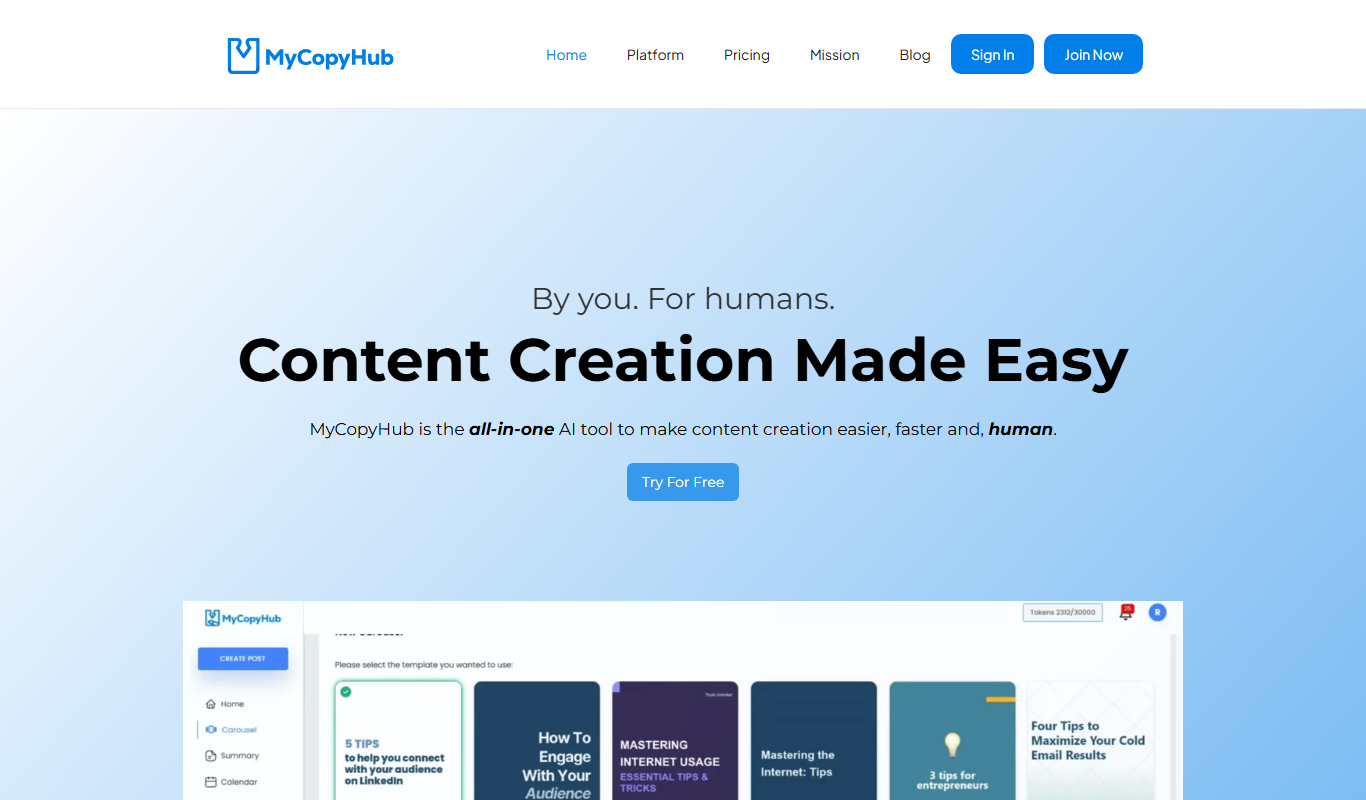 MyCopyHub app screenshot