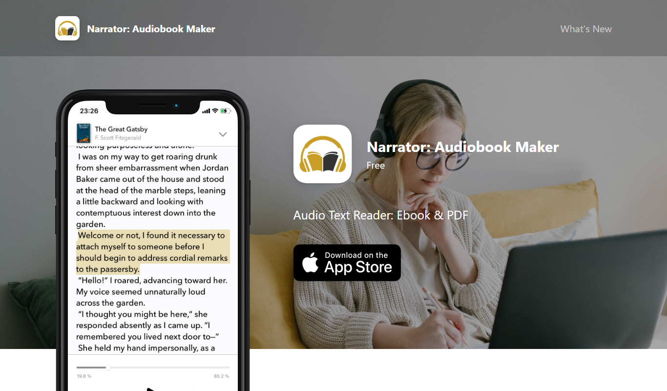 Narrator: Audiobook Maker app screenshot
