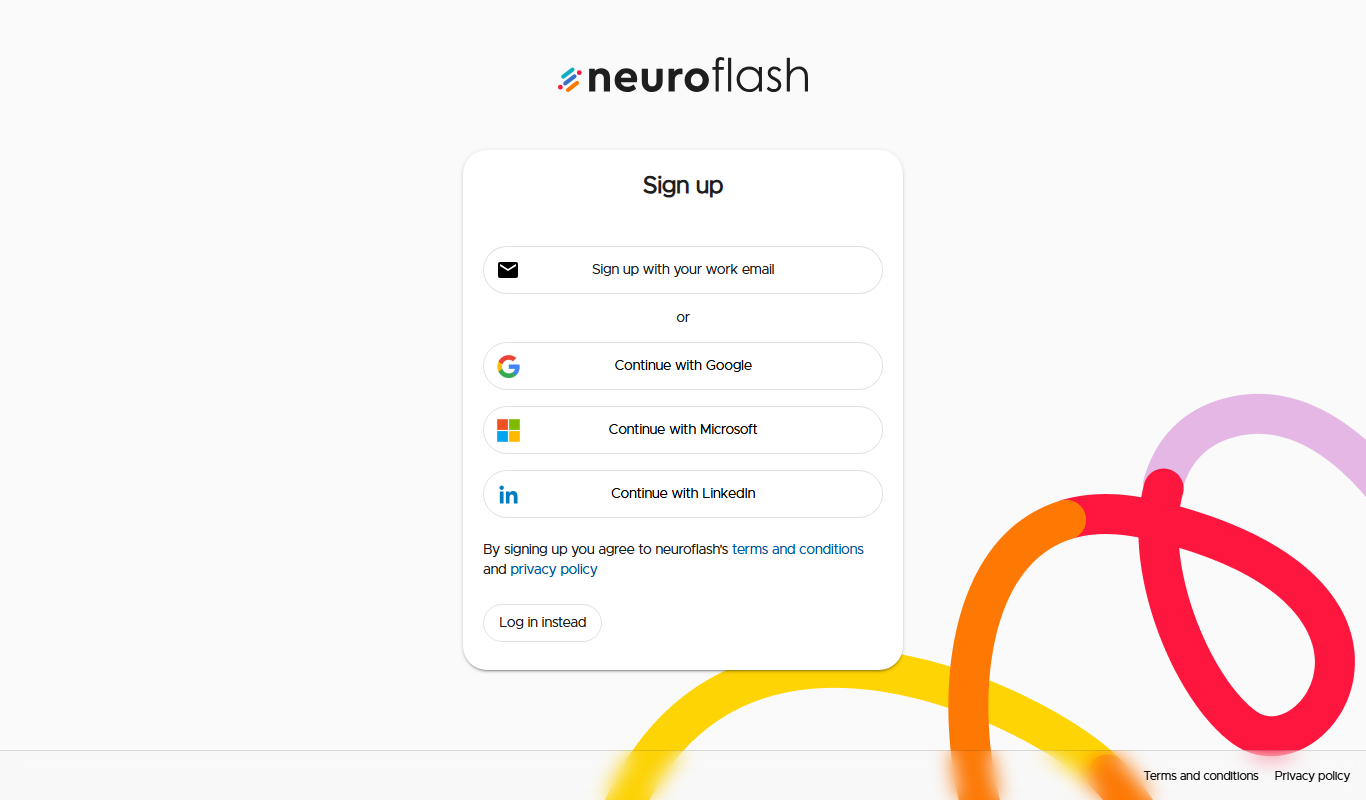 Neuroflash app screenshot