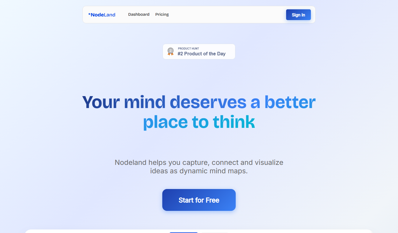 Screenshot of the NodeLand interface