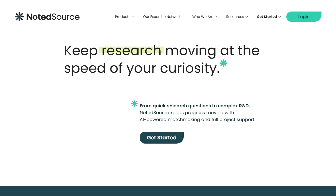 Screenshot of the NotedSource – LiteSource AI interface