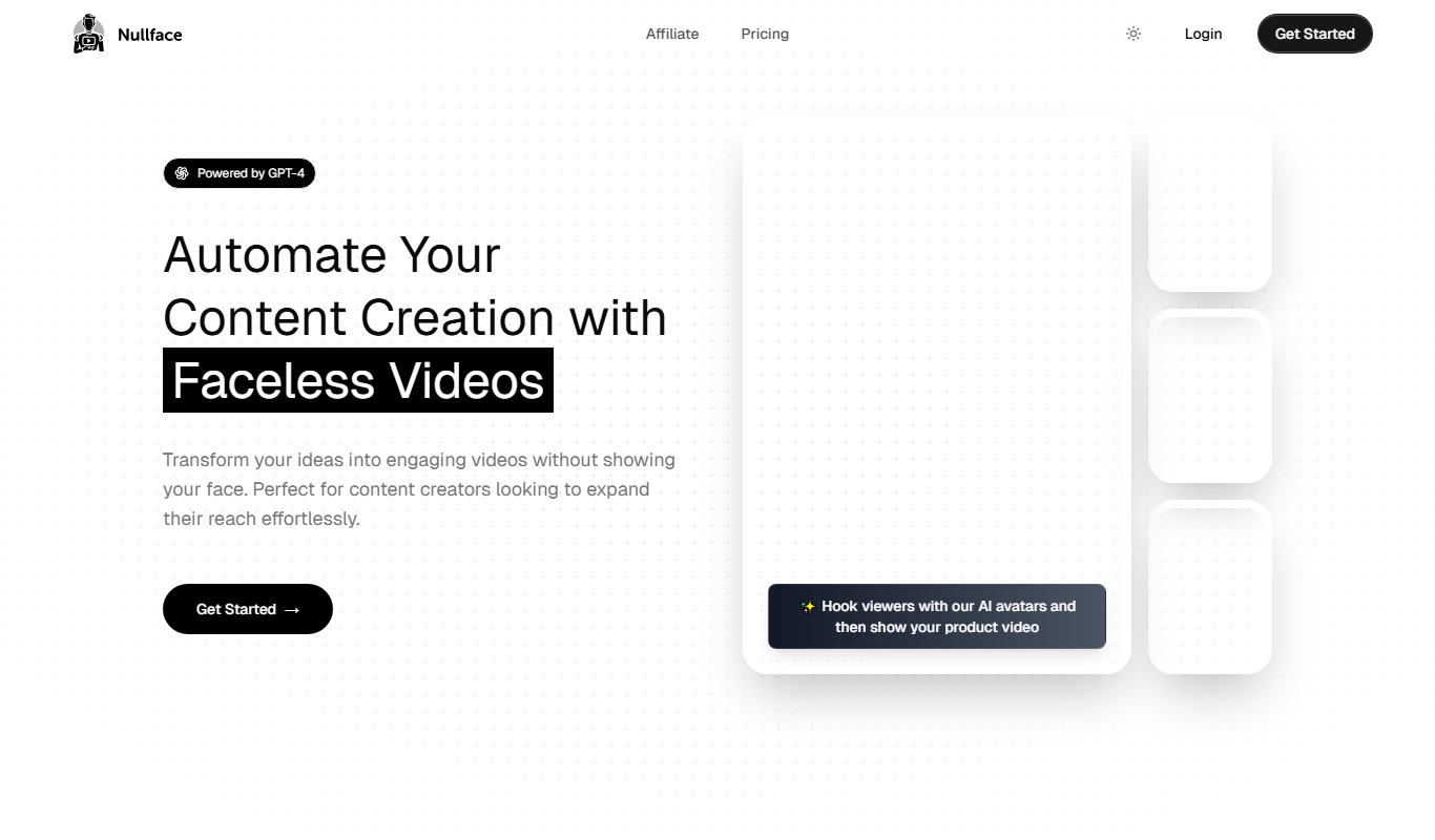 Nullface AI app screenshot