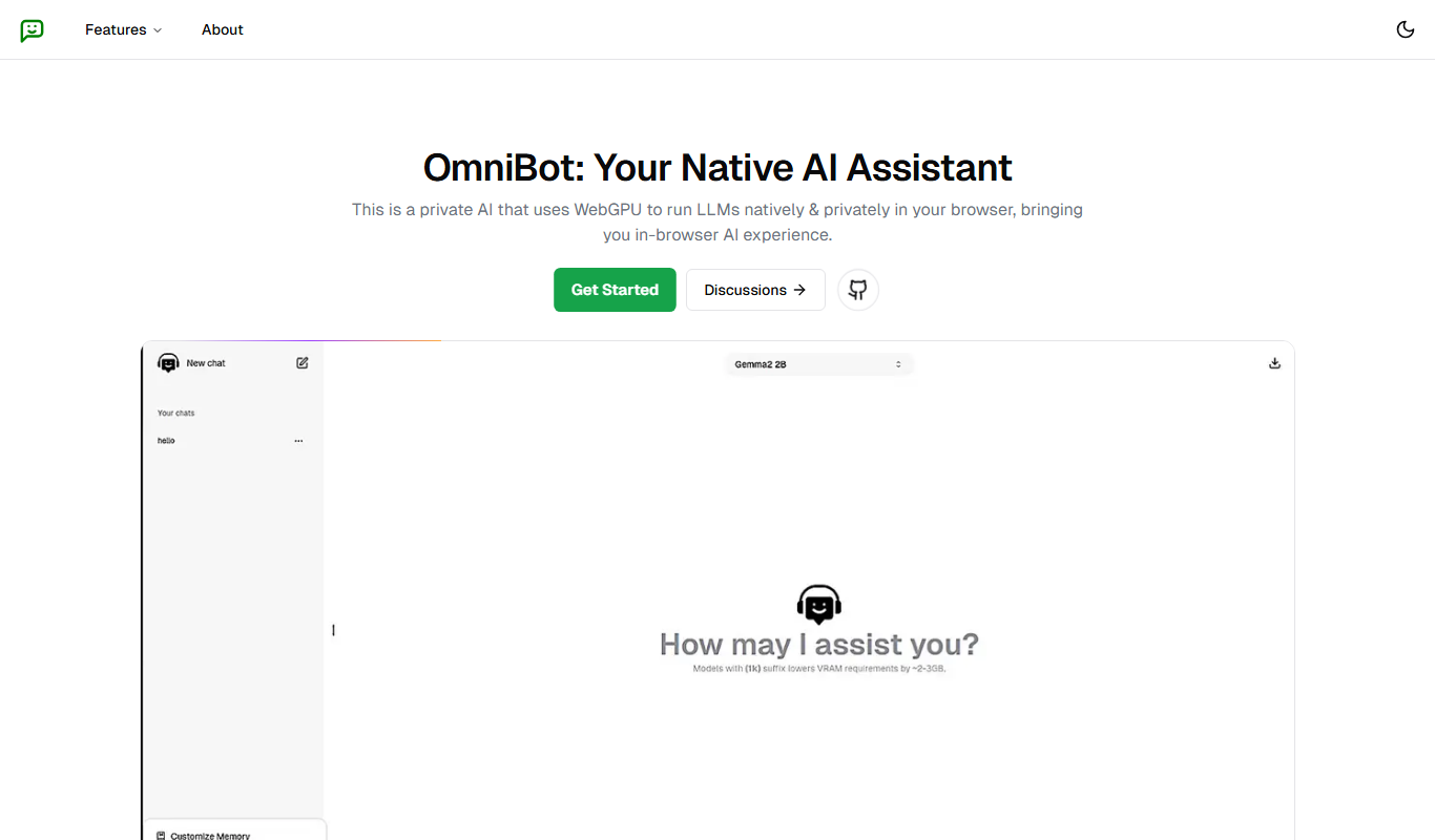Omnibot app screenshot