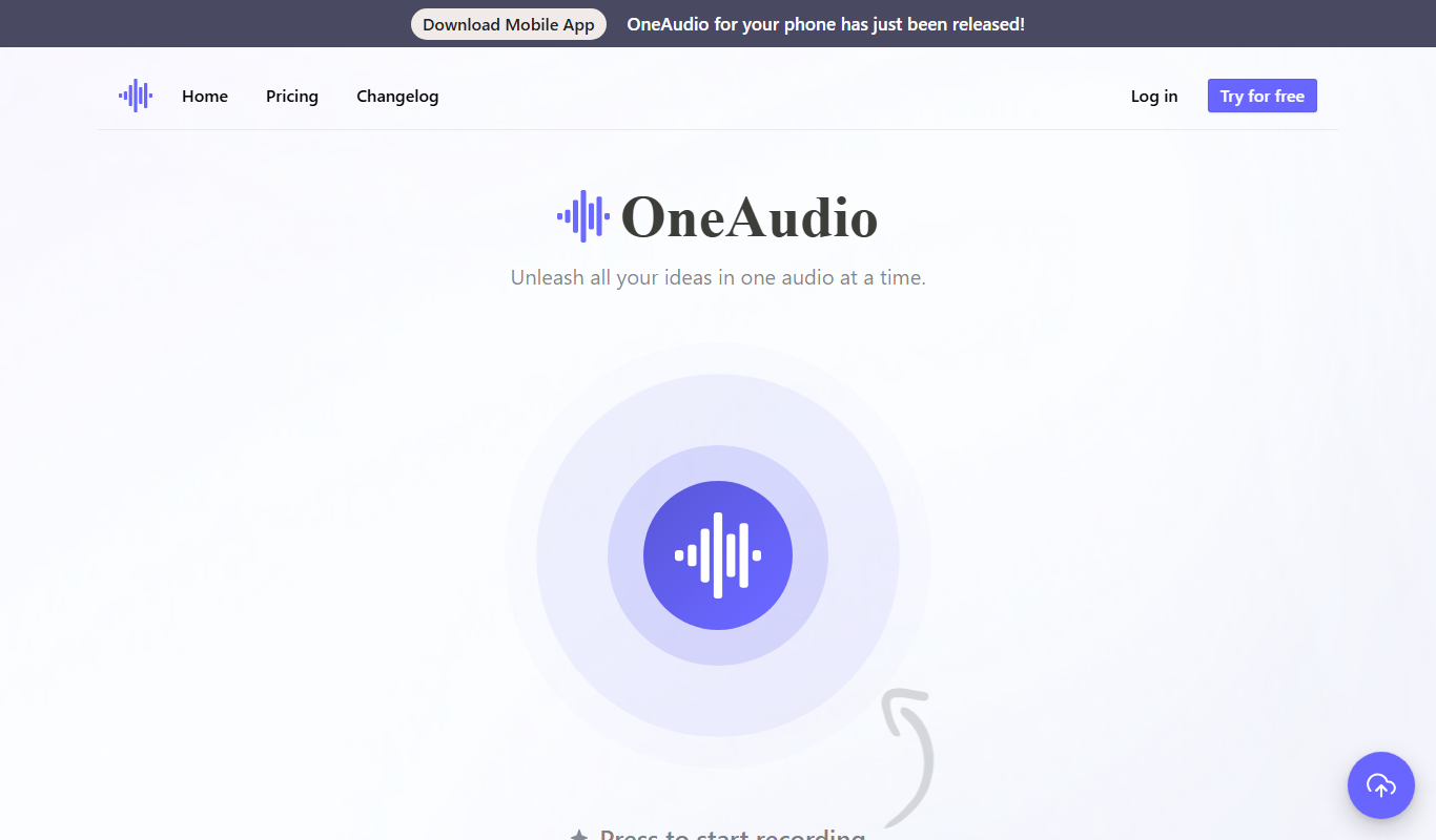 OneAudio AI app screenshot