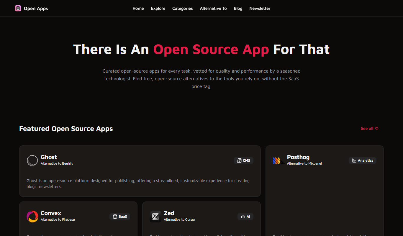 Open Apps app screenshot