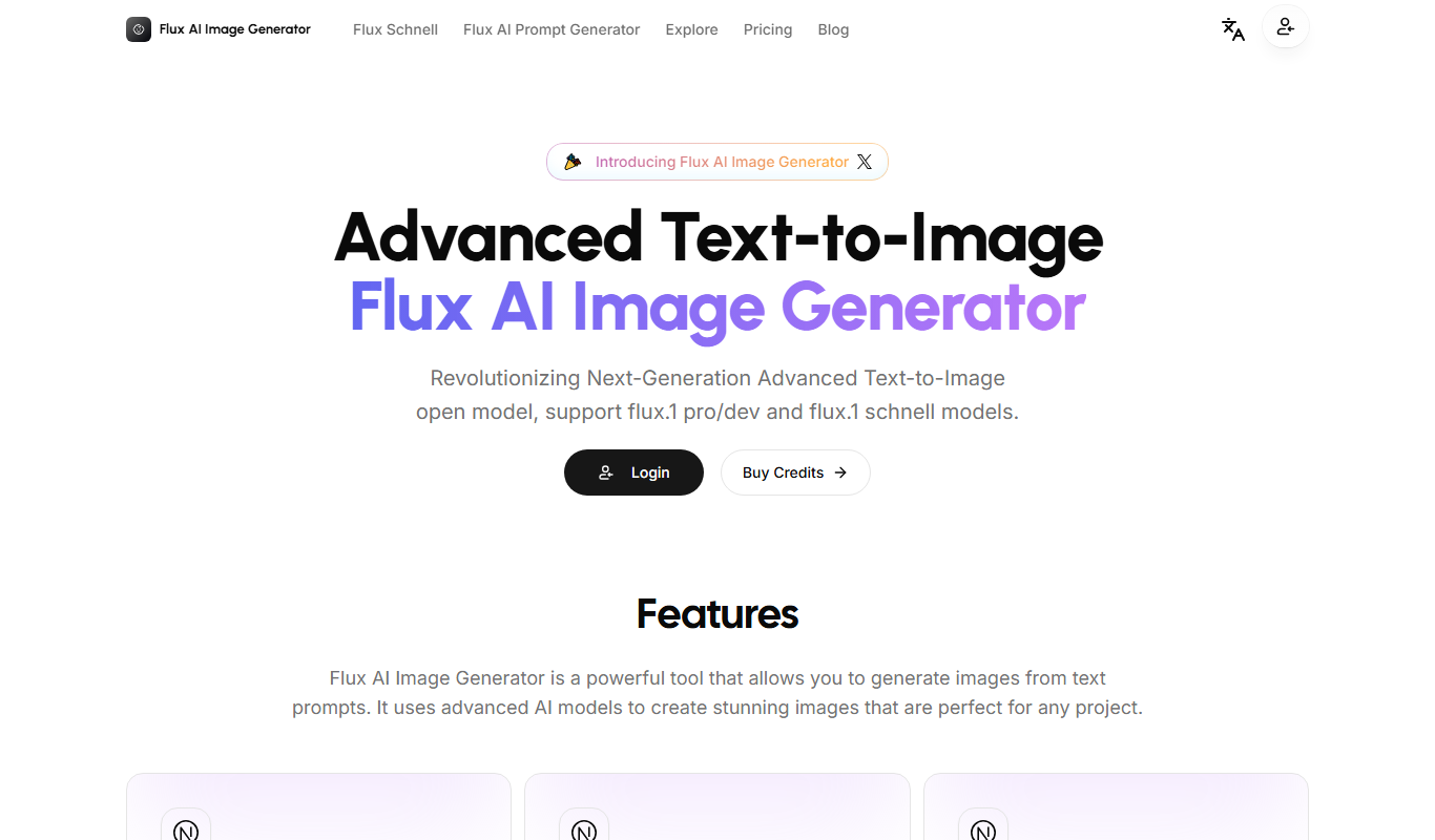 Open Source Flux AI Image Generator app screenshot
