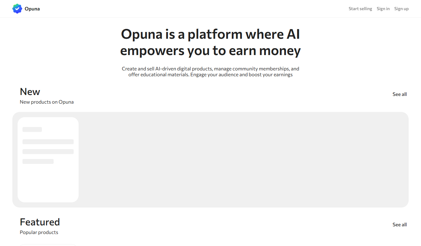 Opuna app screenshot
