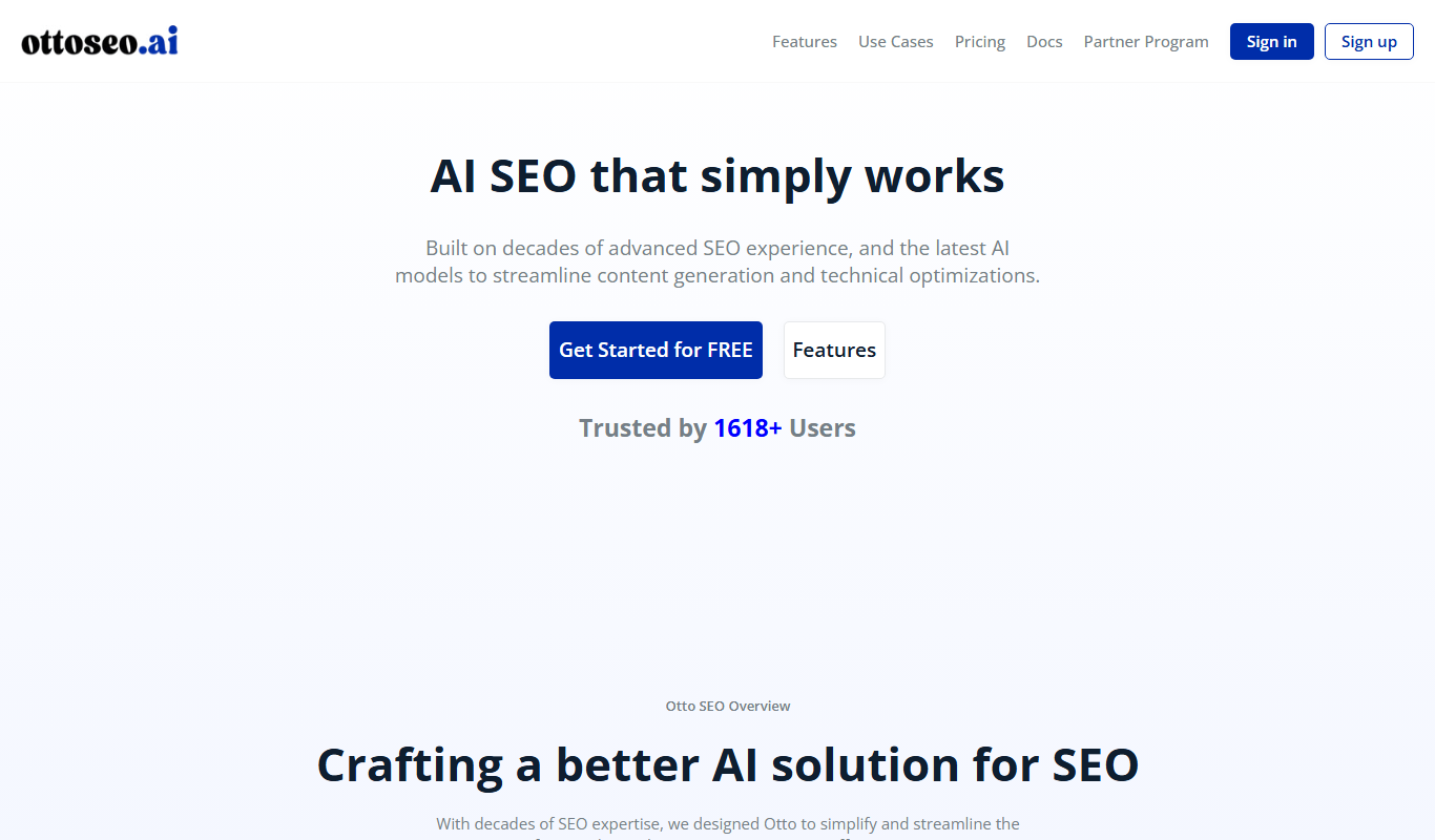 Otto SEO AI app screenshot
