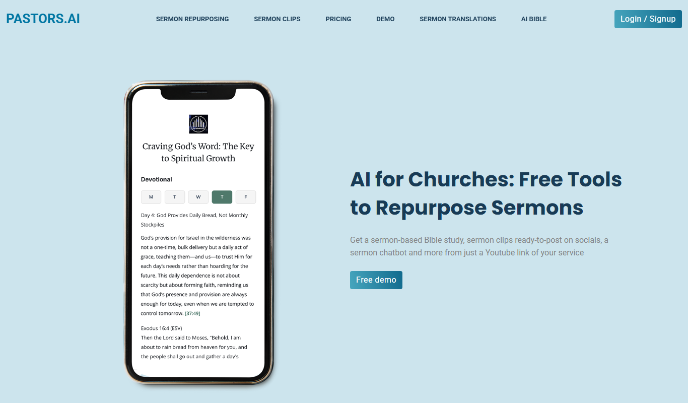 Pastors.ai app screenshot