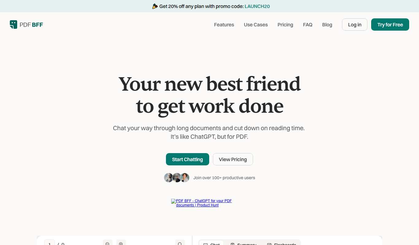 PDF BFF app screenshot